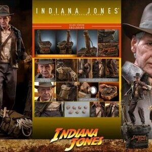New Hot Toys MMS717 1/6 Indiana Jones the Dial of Destiny Deluxe Ver. in stock